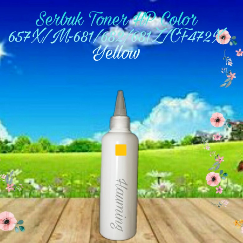 Serbuk Toner Powder HP 657X 657A M681 M682 M681Z M682Z M681DH M681F CF470X CF472A Yellow 1x Isi