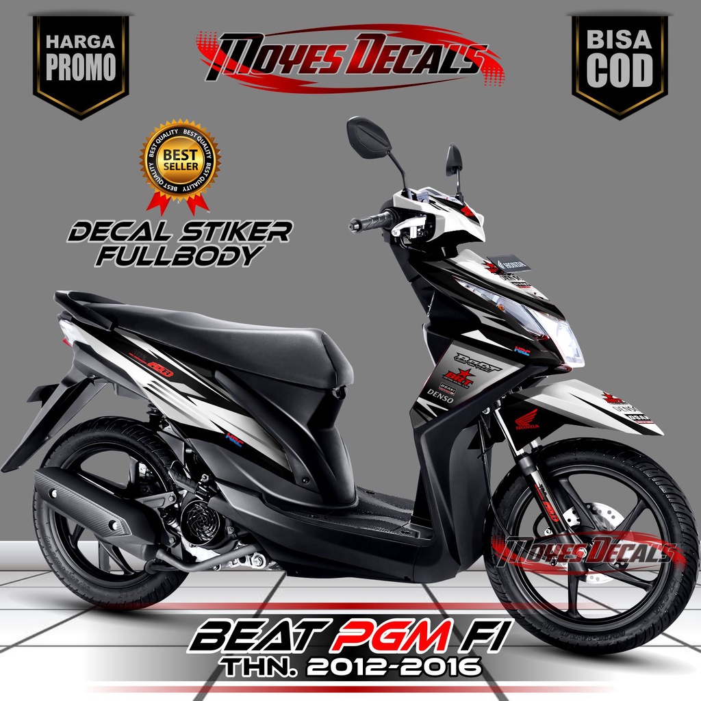 Decal Beat Pgm Fi Full Body - Stiker Beat Pgm Fi Full Body - Striping Honda Beat Pgm Fi Full Body - 