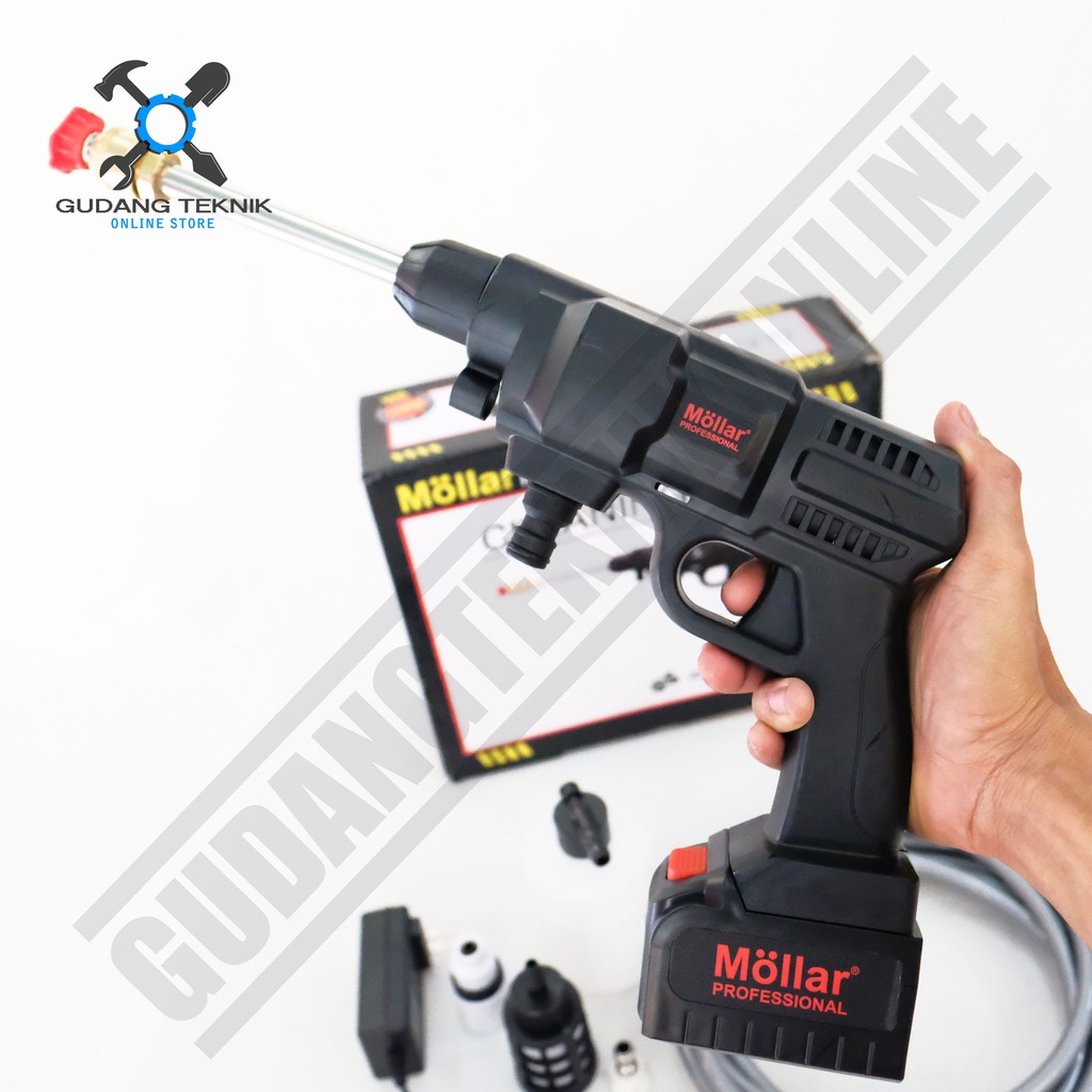 MOLLAR CD-HPW 24V Cordless Jet Cleaner - Mesin Cuci Motor Mobil AC Baterai CD-HPW24V