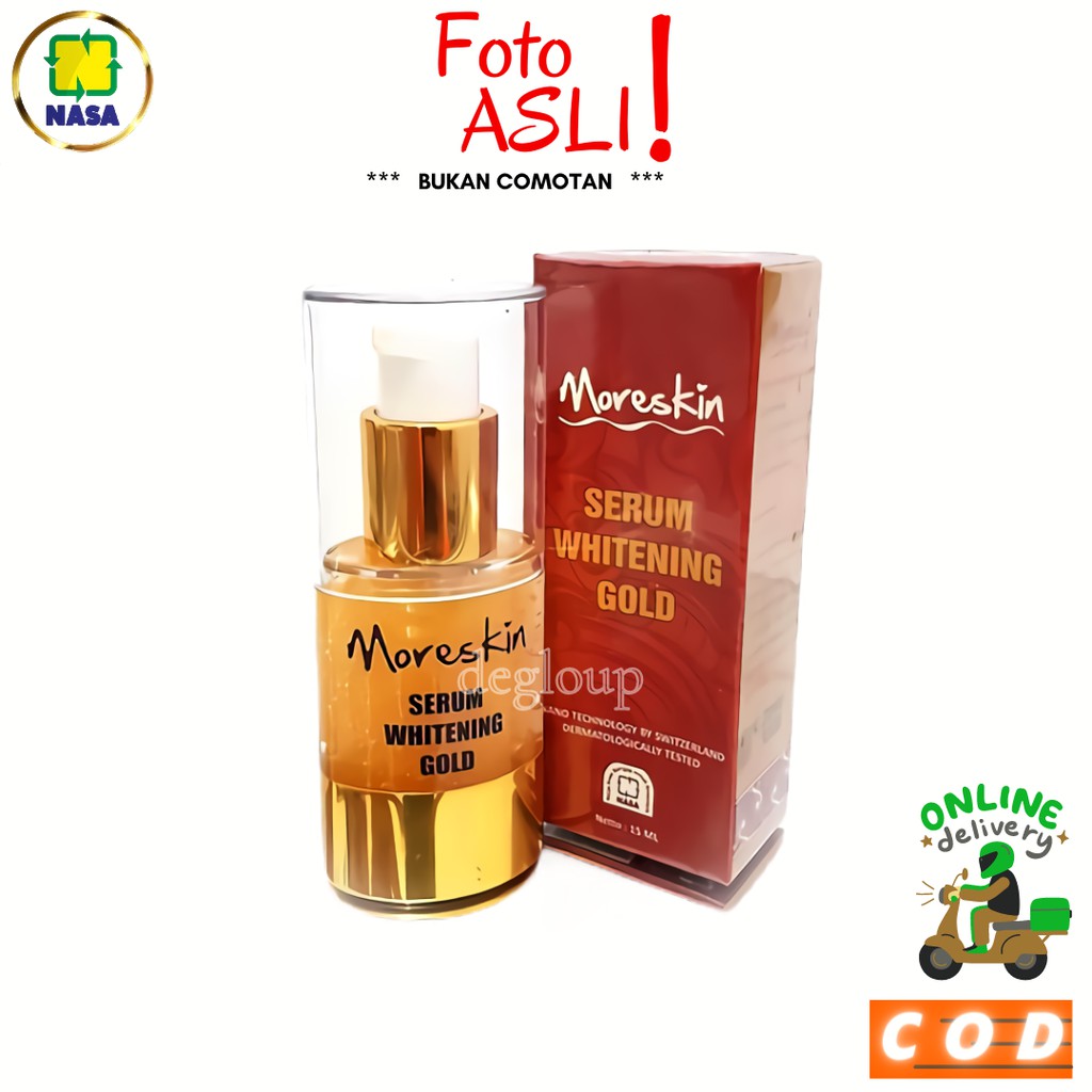 MORESKIN SERUM WHITENING GOLD ORIGINAL NASA - MORESKIN SERUM GOLD - MORESKIN SERUM WAJAH MORESKIN - 