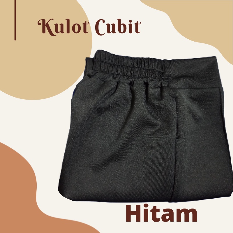 KULOT CUBIT SCUBA PREMIUM KULOT DEWASA HIGHWAIST KULOT POLOS - SC 103-HITAM