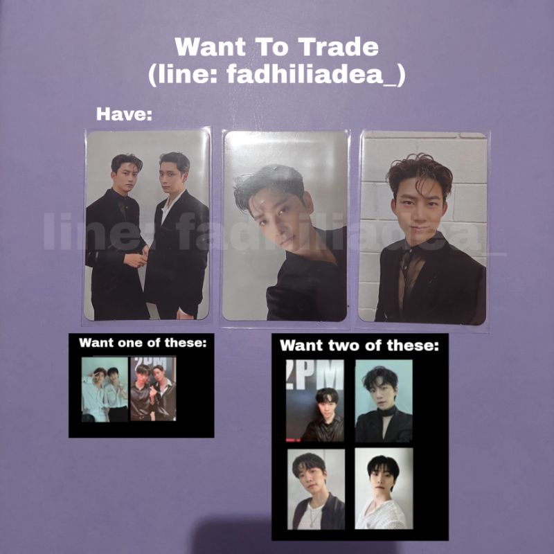 FOR TRADE ONLY 2PM Album Photocard MUST // MAKE IT junho chansung taecyeon