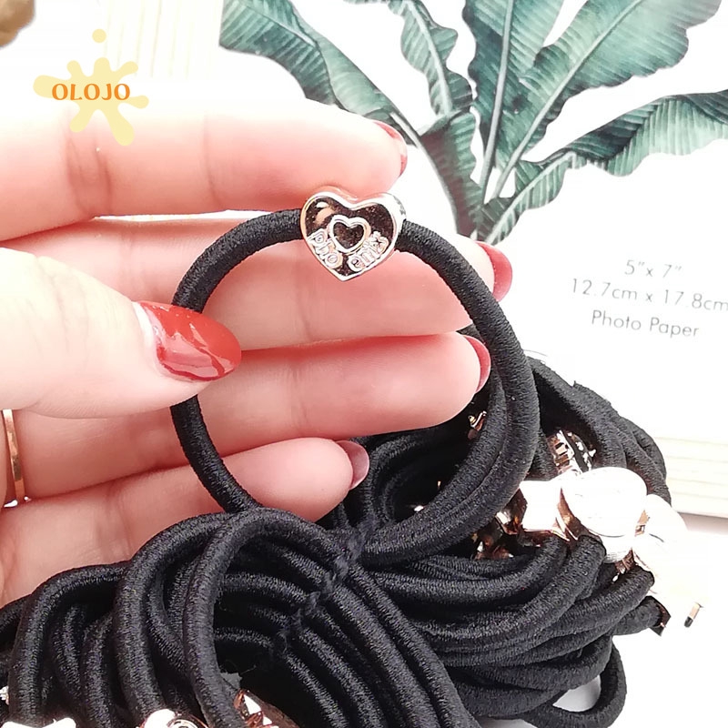 OLOJO 1PC Ikat Rambut Karet Wanita Korea Karakter Kuncir Rambut Gelang