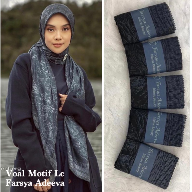 Segiempat Voal motif terbaru Segiempat motif voal deenay Safa Hijab