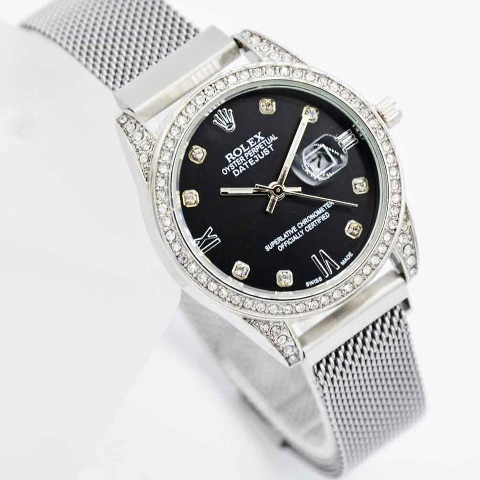 Harga Murah [✔COD] jam Tangan wanita magnet new  tanggal aktif Unisex