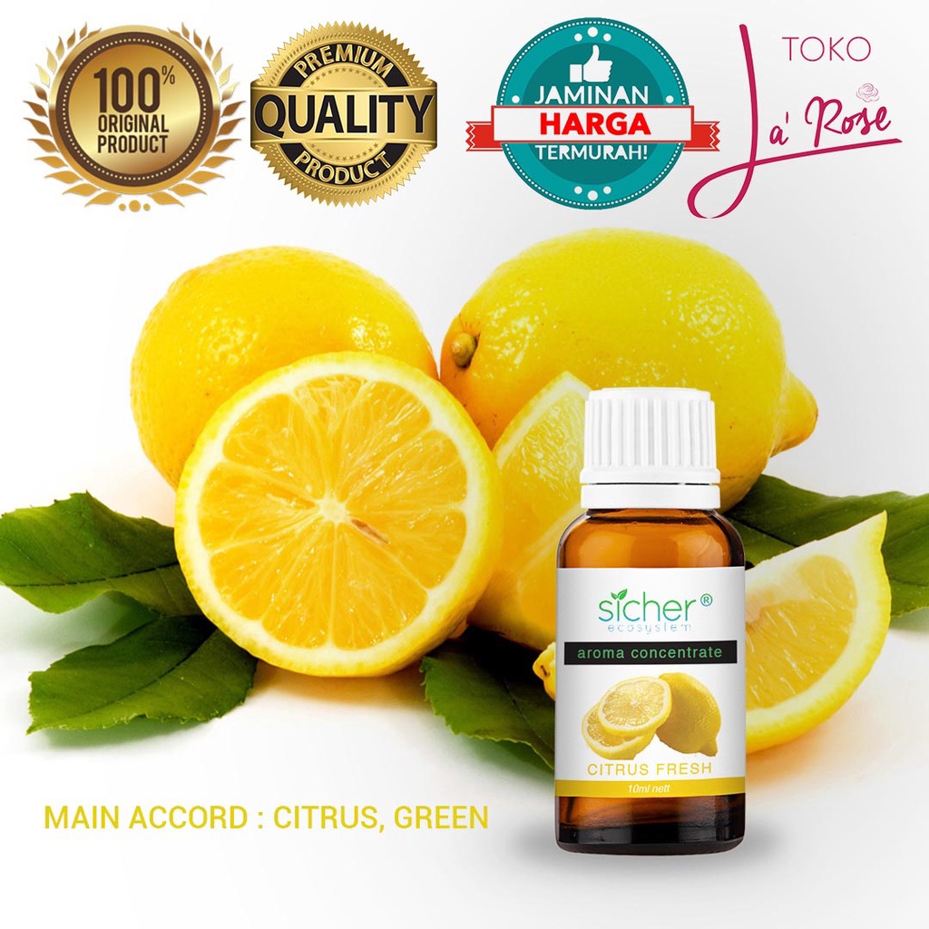 Aromatherapy Lemon Citrus Fresh Aromaterapi Essential Oil Natural 10ml