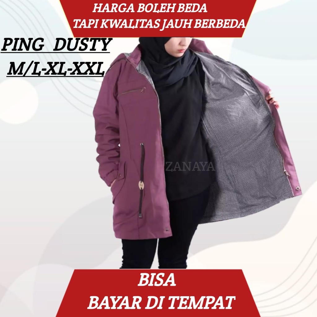 Jaket Parka Cewek Bahan Kanvas Size M/L XL XXL | Jaket Wanita Parka | Bisa COD