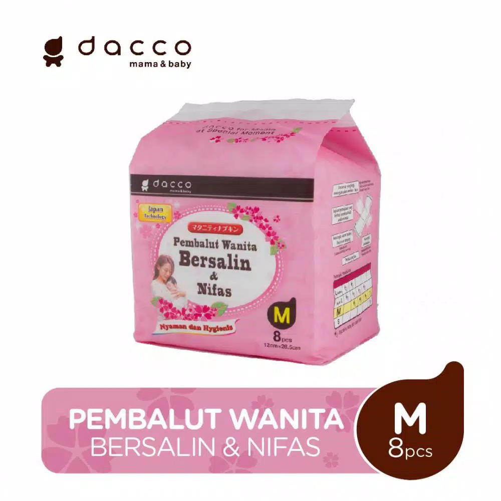 Osaki Dacco Pembalut Wanita Bersalin &amp; Nifas size M - 8 Pcs