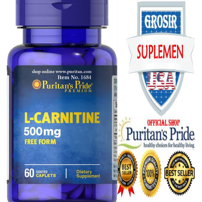 PURITAN L- Carnitine 500 mg - Pembakar Lemak - Puritan USA