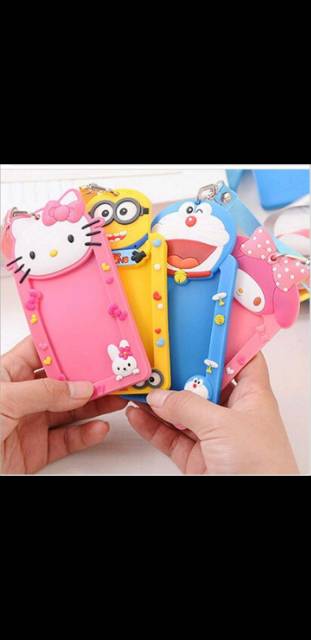 gantungan kartu ID name card holder silikon karakter name tag holder ok  god  god
