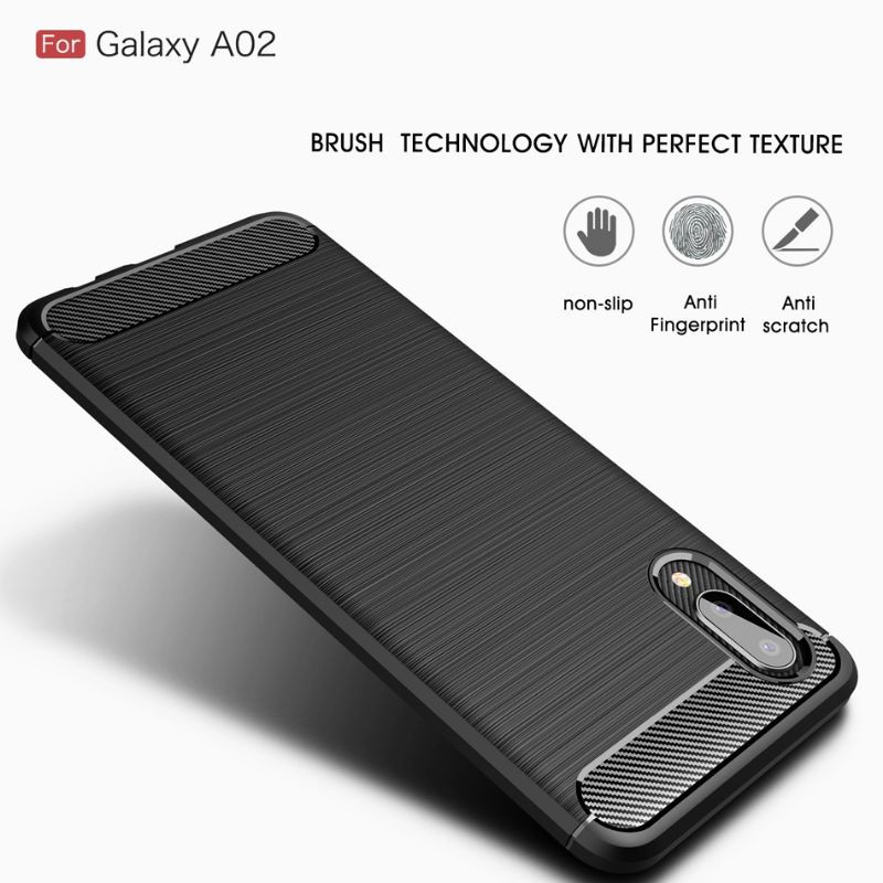 Case Samsung Galaxy A02 / M02 Softcase Carbon Fiber Rugged Original