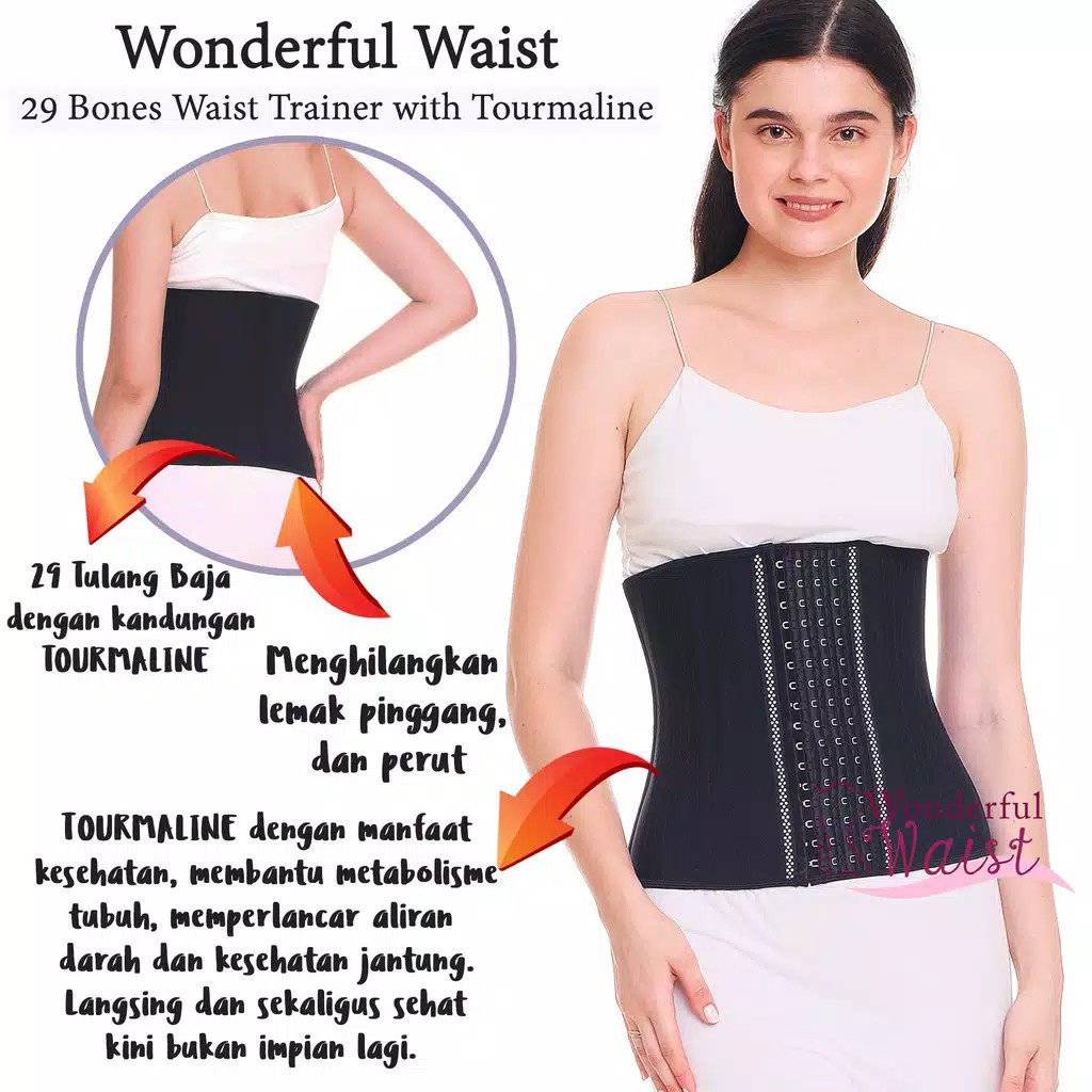 korset 29 tulang baja tourmaline / waist trainer 29 steel bones