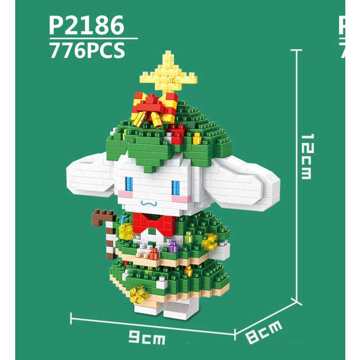 Blok Bangunan Partikel Mikro 2186-2193 Mainan Dekorasi Seri Natal