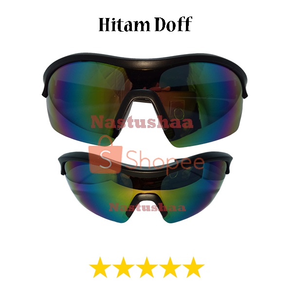 Kacamata Pria Wanita Sport Outdoor Lensa Rainbow Mirror Kaca Mata Sepeda, Lari, Jogging Sporty Anti UV Sinar Matahari UNISEX