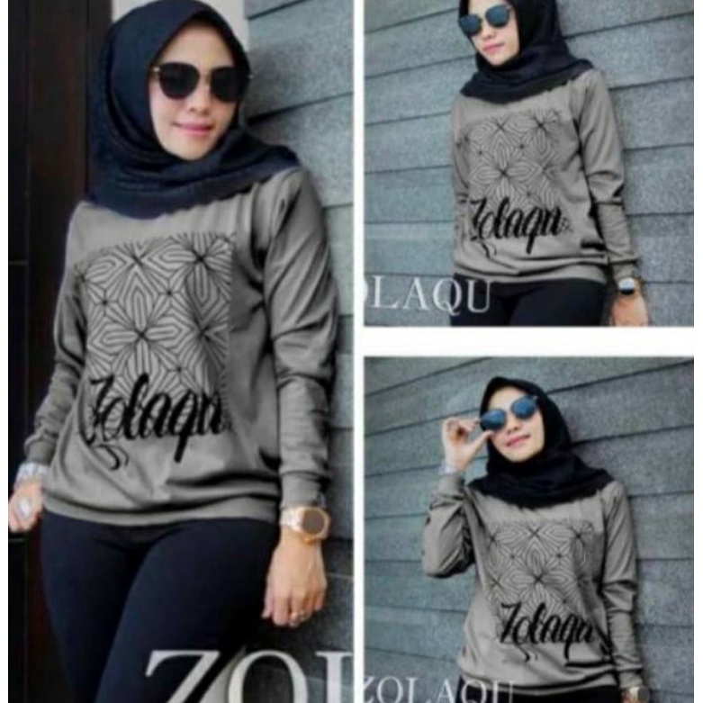 KAOS WANITA TANGAN PANJANG ZOLAQU TERBARU TERMURAH