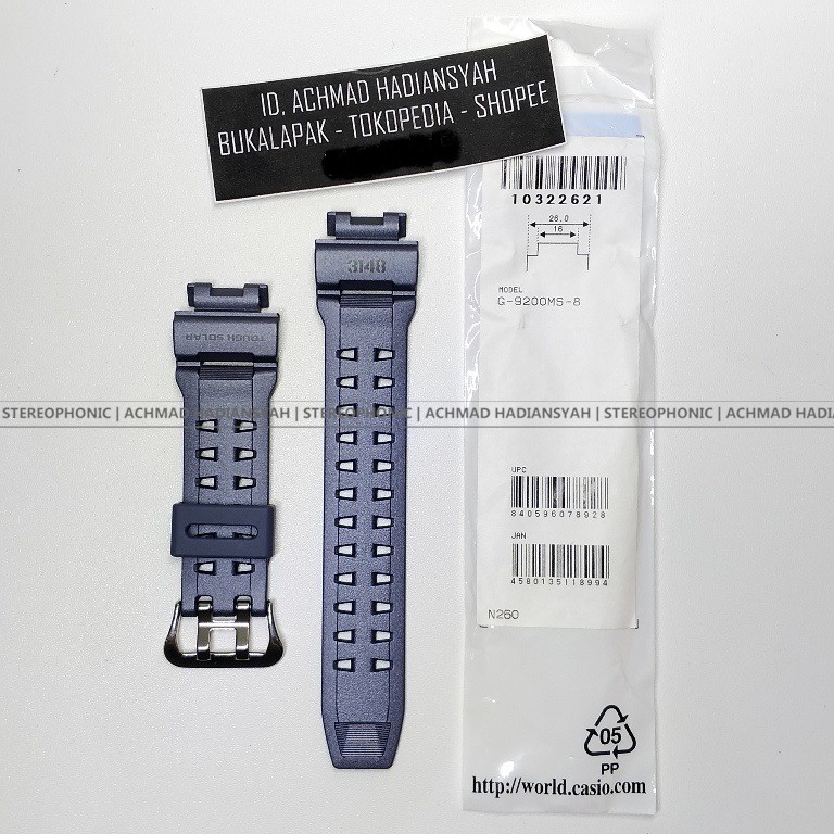 CASIO ORIGINAL Strap GShock Riseman Band G9200MS-8 Band G9200MS Band G9200-MS8 Band G9200 Strap