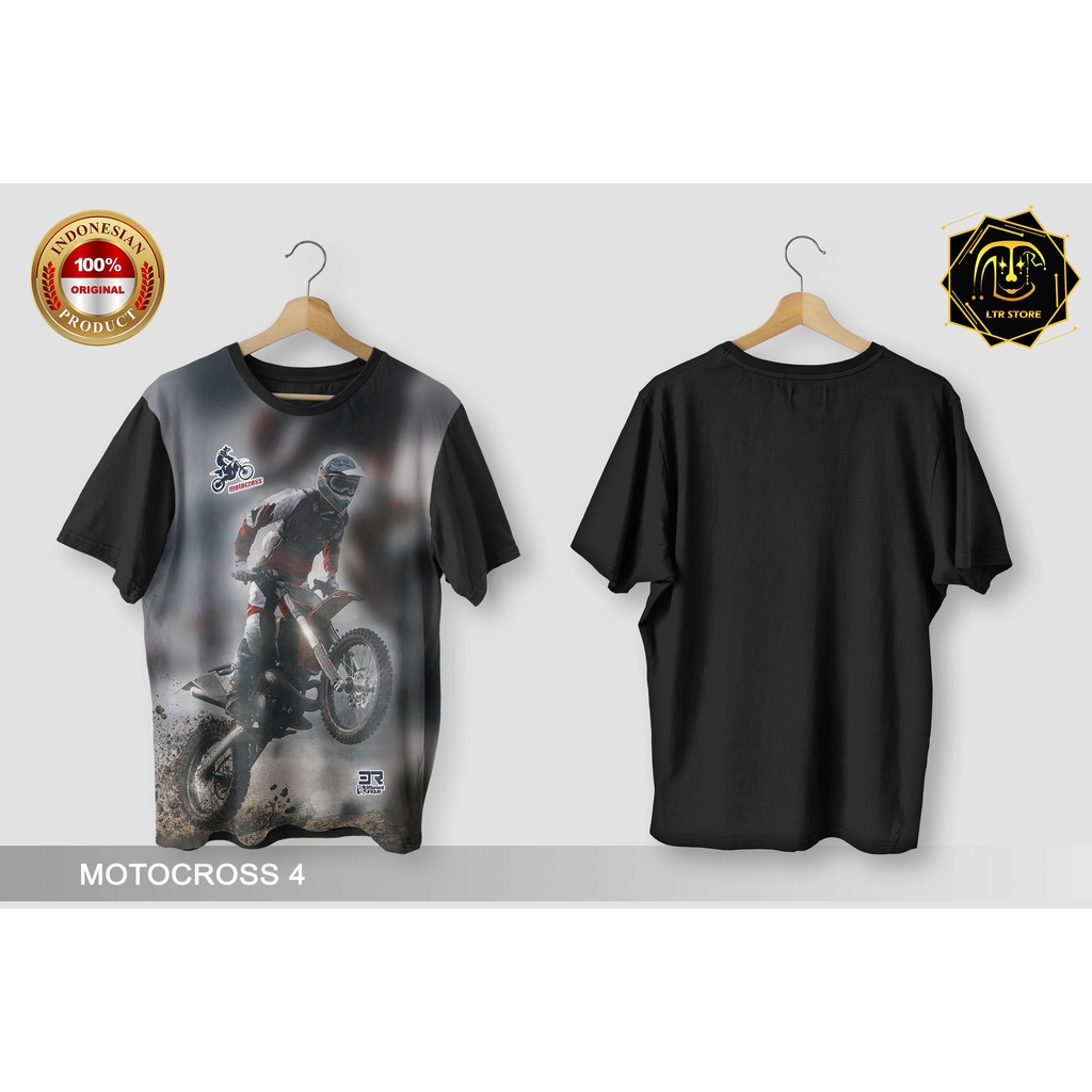[ BAYAR DI TEMPAT ] BAJU PRINTING GAMBAR MOTOCROSS 4 - KAOS DISTRO ORIGINAL MOTOR CROSS SEPEDA MOTOR