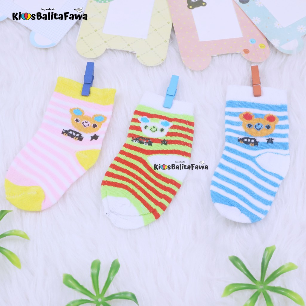 (SATUAN) KAOS KAKI BAYI NEW BORN 0-12 Bulan / SNI Socks Anak Laki &amp; Perempuan Rajut Grosir Murah Adem Babycinnamon