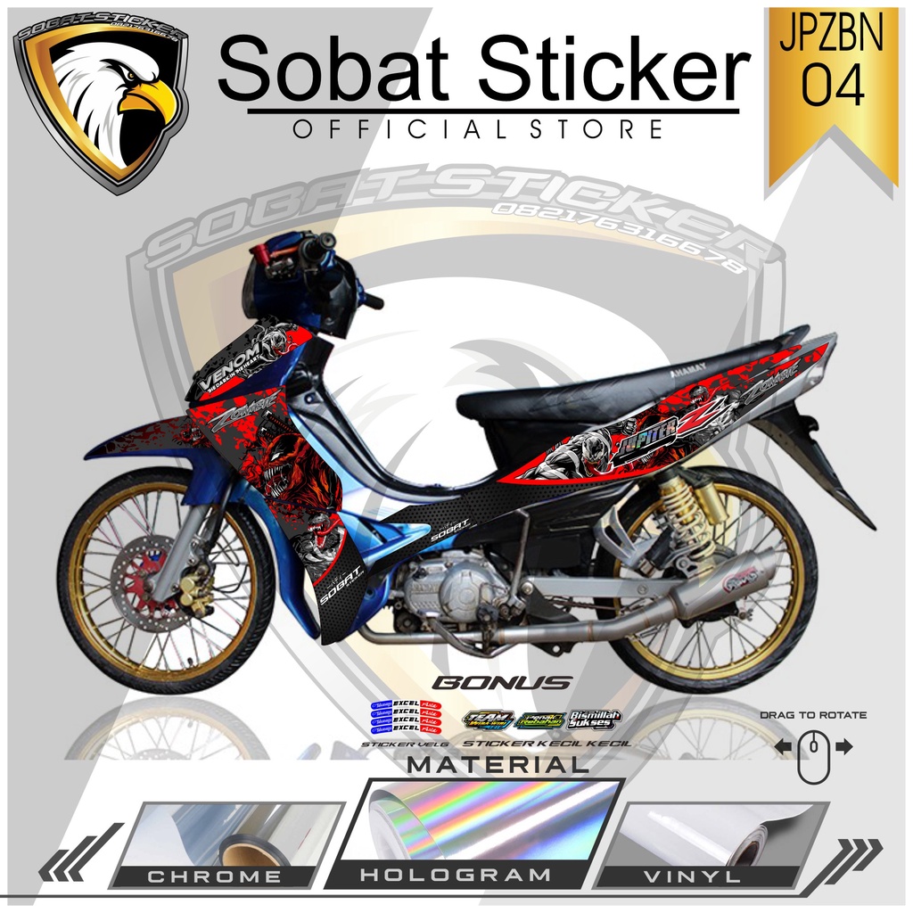 STRIPING JUPITER Z BURHAN - STRIPING HOLOGRAM YAMAHA JUPITER Z BURHAN 2006-2009 VENOM