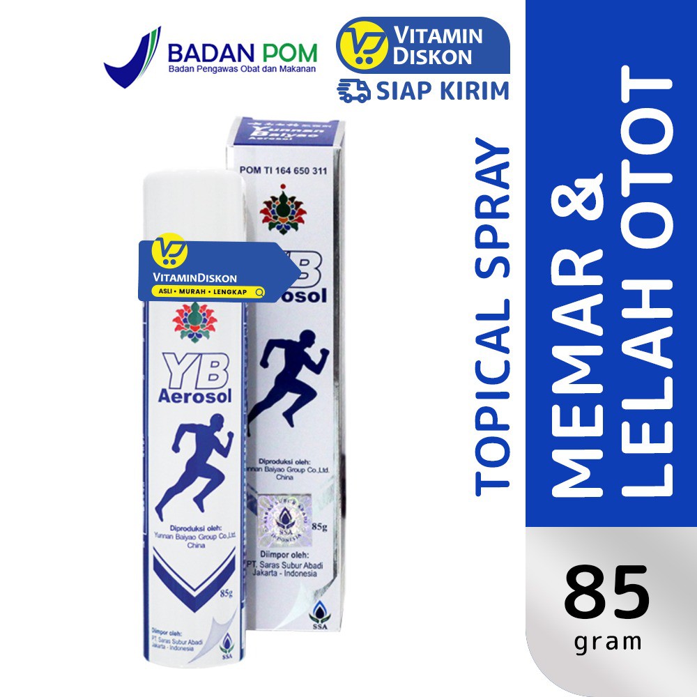 YB Aerosol 85 Gr SSA | Obat Spray Pereda Memar, Otot Lelah, Bengkak, Keseleo, Rematik Dan Kesemutan