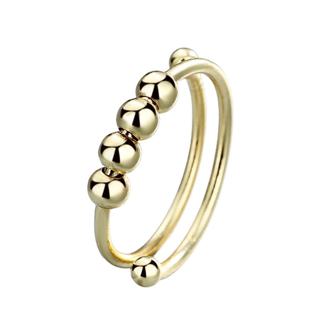 Hu Hu Hu Hu Hu Alat Bantu Pasang Kacamata♡ Cincin Model Terbuka Bahan Alloy Bentuk Geometris Untuk Wanita
