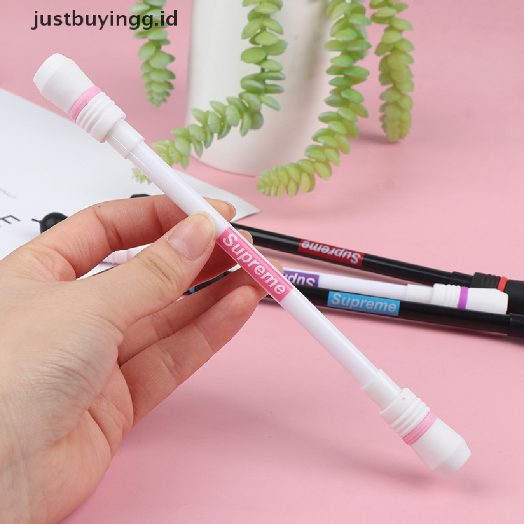 [justbuyingg.id] Creative Gel Pen Rotating Pen Spinning Game Pens For Students Stationery Pen ID