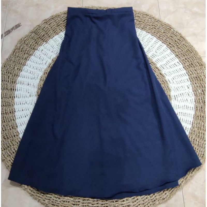 SKIRT KOREA POLOS // ROK WANITA POLOS-navy