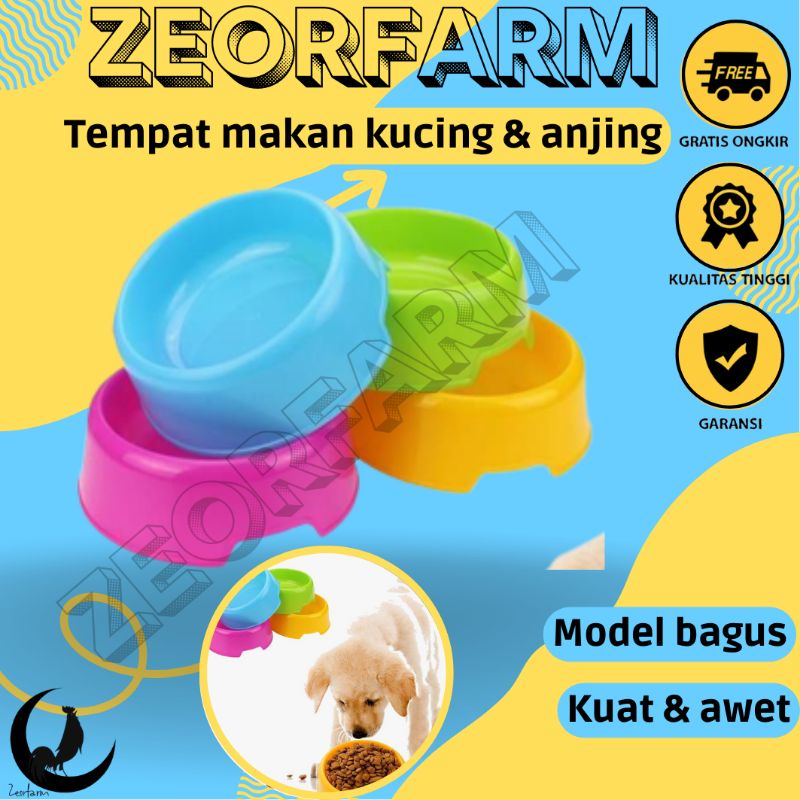 Mangkuk Tempat Makan Hewan Peliharaan/Bowl Single Anti Selip/Kucing/Anjing/Kelinci