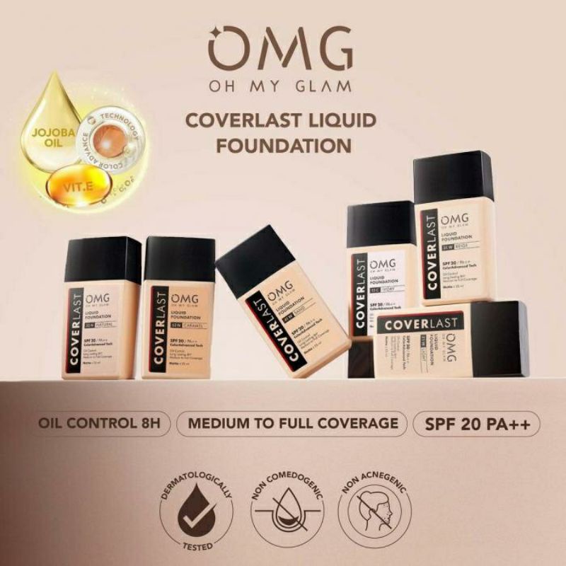 OMG Coverlast Liquid Foundation / Oil Control 8H / SPF 20 PA++