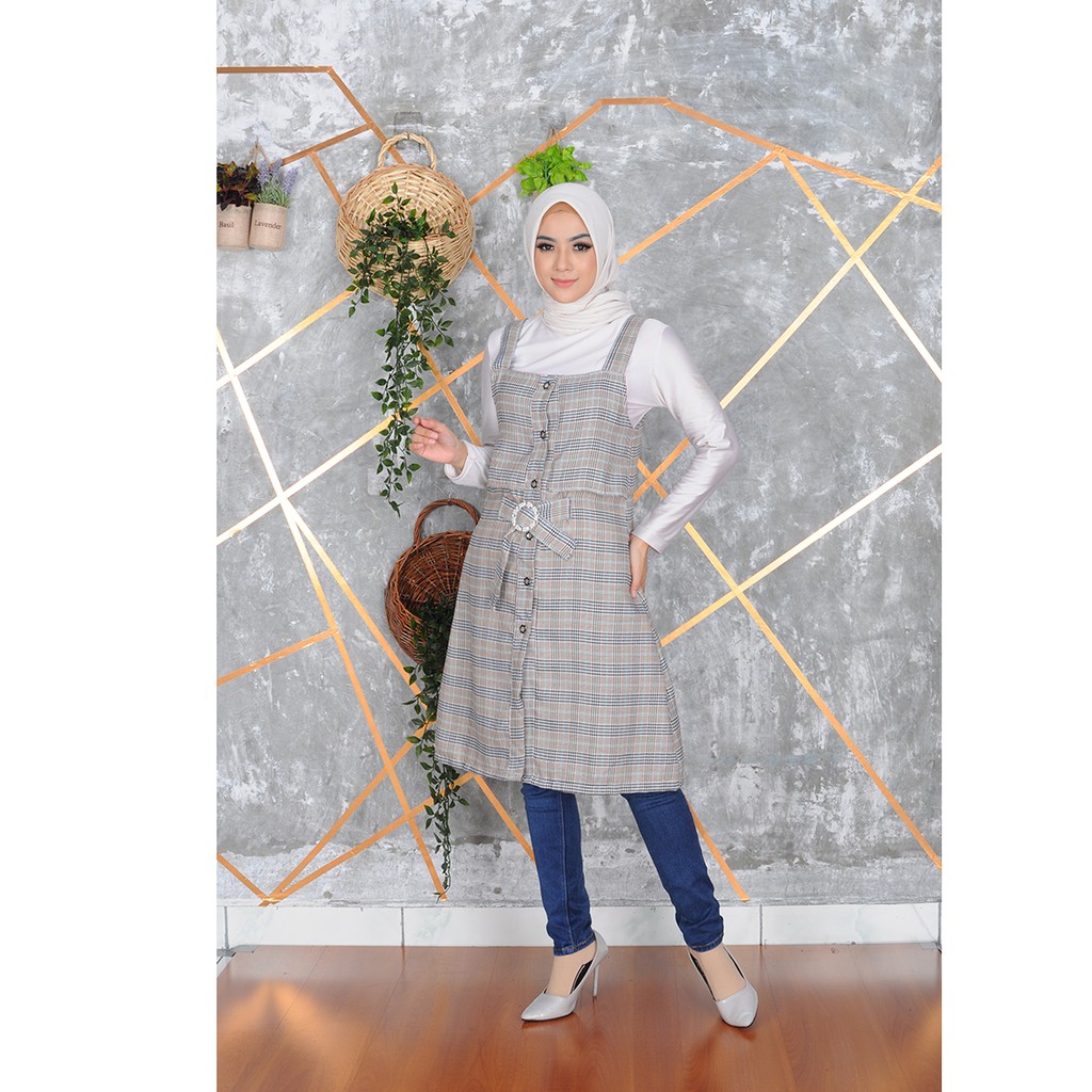 FORTUNA FASHION DRESS OVERALL KOTAK ZARA || OVERALL WANITA