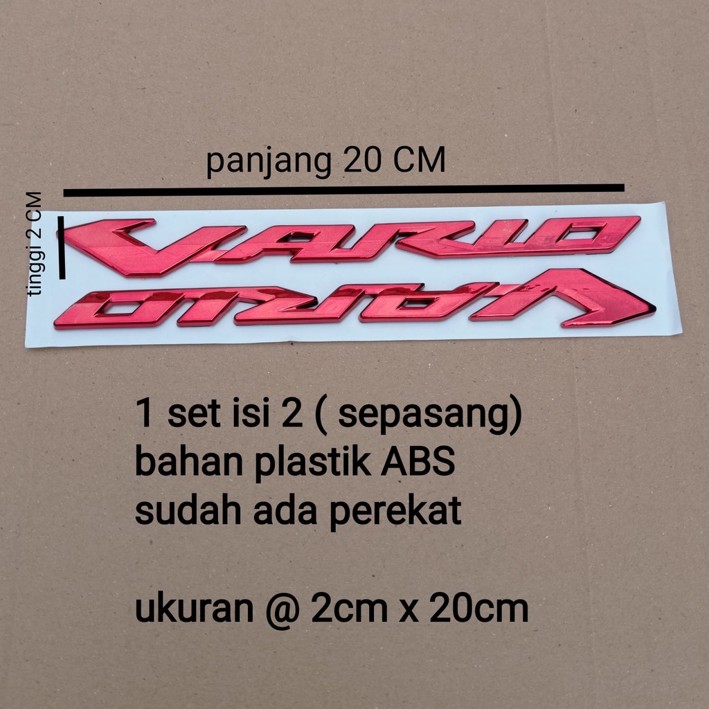 EMBLEM VARIO  SEPASANG EMBLEM MOTOR VARIO HIGH QUALITY