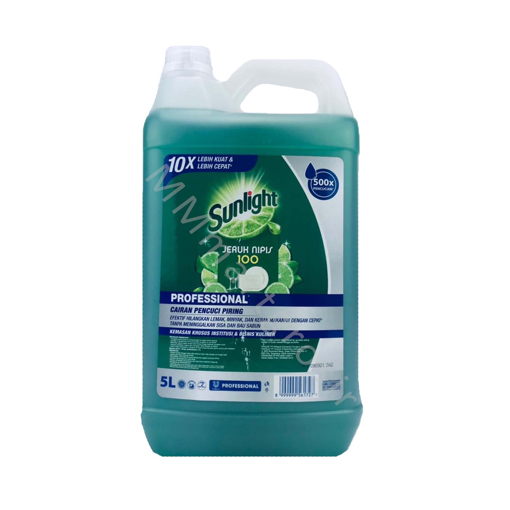 Sunlight Jeruk Nipis 100 / Pembersih / Cairan Pencuci Piring / 4.5 Liter