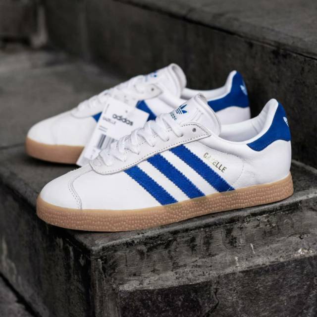 Adidas Gazelle Vintage White Blue 100% Original