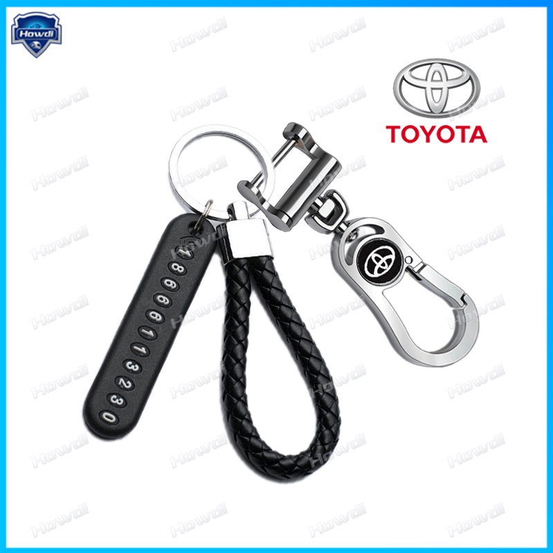 Gantungan Kunci Anti Hilang Bahan Stainless steel Dengan logo Toyota