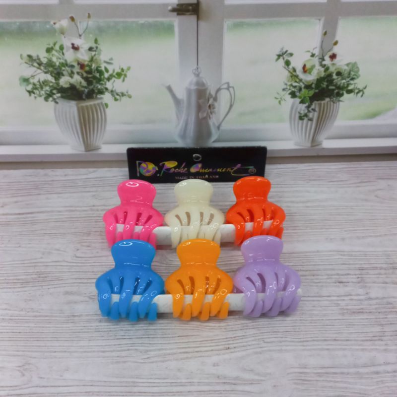 Jedai Ori Isi 6Pcs Jepit Rambut Roche Ornament Thailand Reguler 5Cm Grosir