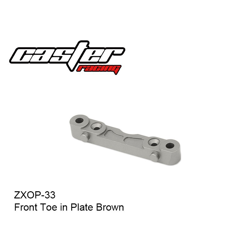 ZXOP-33 Rc Car Caster Racing 1/8 Buggy FRONT TOE IN PLATE BROWN