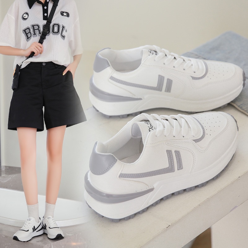 CaniKorea &quot;FREE BOX&quot; Haechan Sepatu Wanita Sneakers Kets Bertali Kasual Fashion Shoes Import Anti Slip Premium Quality 9158