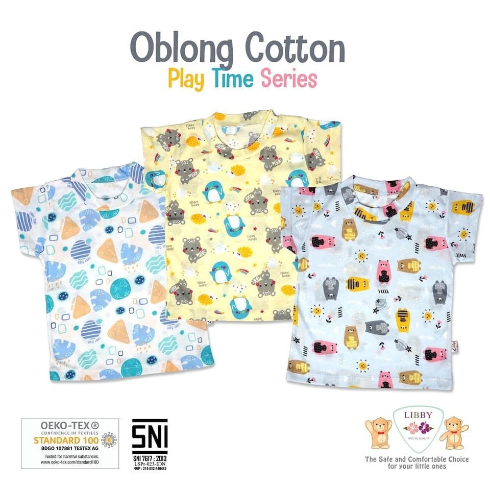 LIBBY OBLONG PENDEK ANAK RIB PRINT / ATASAN BAYI DAN ANAK