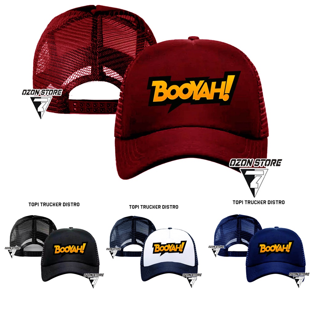 topi trucker jaring hat cap distro Game BOOYAH Free Fire custom indonesia pria wanita unisex keren