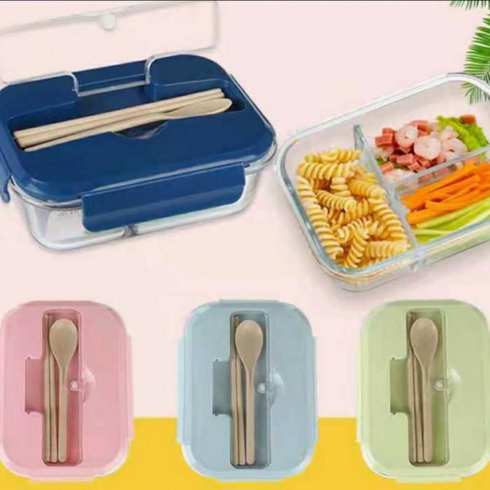 Kotak Makan Tempat Bekal Kaca Sekat