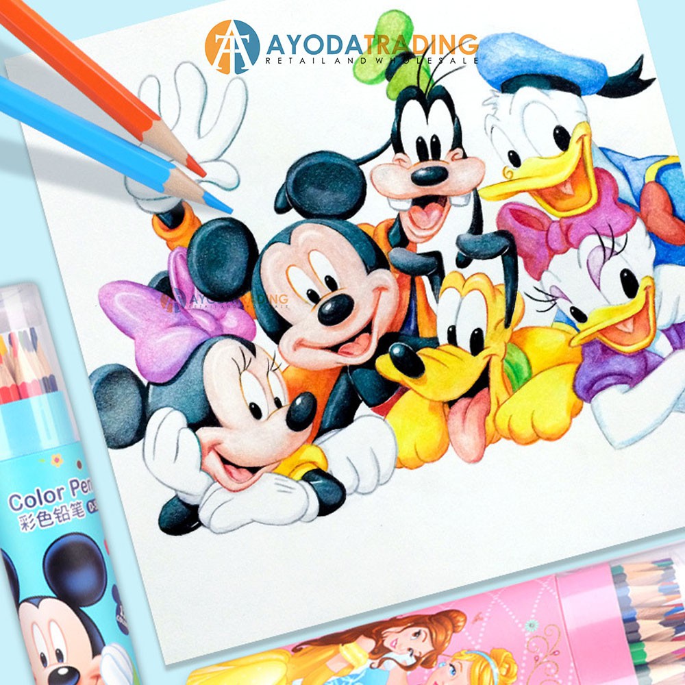 Pensil Warna Disney Color Pencil 12 Colors