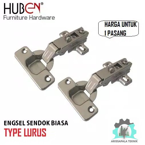Engsel Sendok Biasa Type Lurus 1 set isi 2 Pcs HUBEN