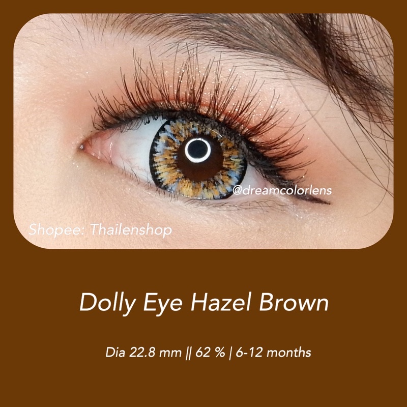 Softlens The Dolly Eye Hazel Brown / Coklat Normal Minus Beda Minus