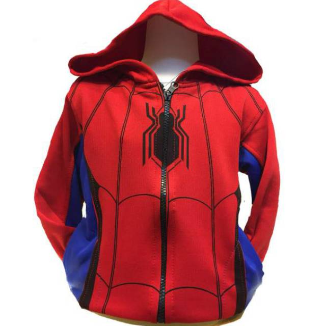 Jaket Anak Karakter Spiderman Merah