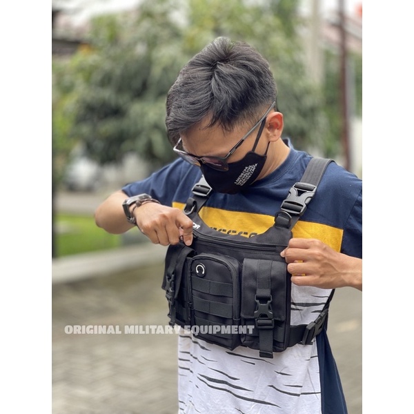 TAS DADA PRIA TERBARU CHEST RIG BAG BLACK LEGACI ORIGINAL NEISDA NEW ARIVAL