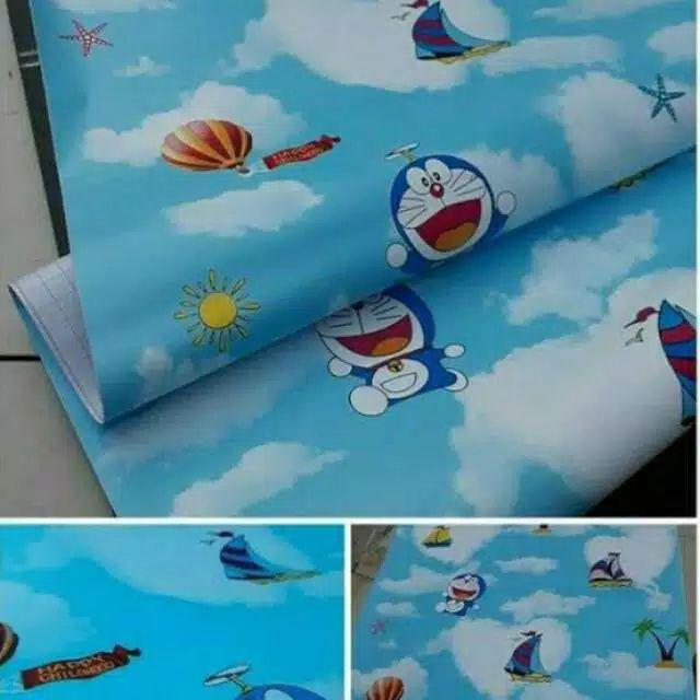 Wallpaper Dinding Sticker Dinding Motif Karakter Anak Doraemon Pantai Ukuran 45 Cm X 10 M Kode Gh032