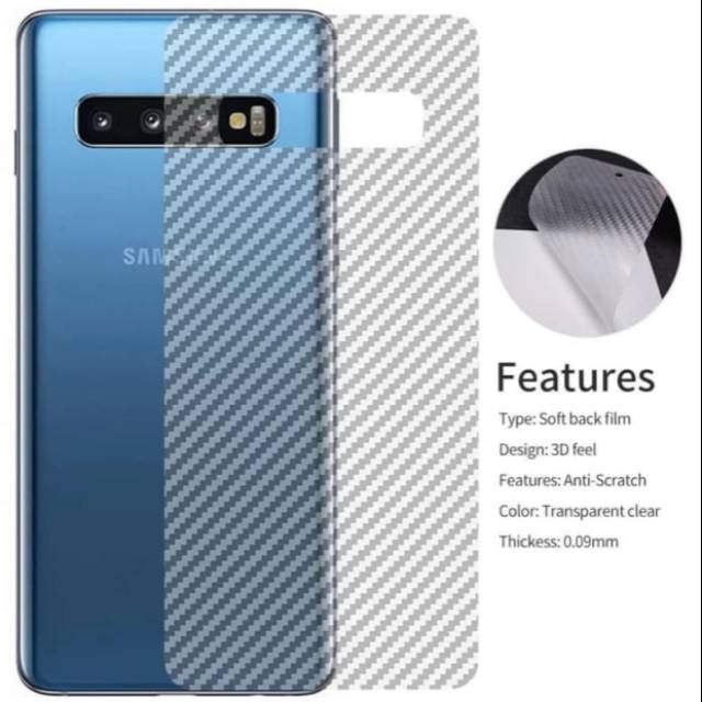 Back Skin Carbon Samsung S10 Plus - Skin Carbon Samsung S10 Plus - SC