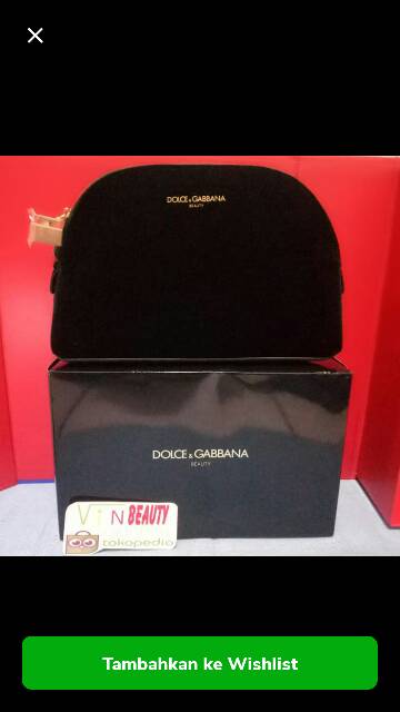 Pouch / Dompet Kosmetik Dolce &amp; Gabbana Beauty Warna Hitam