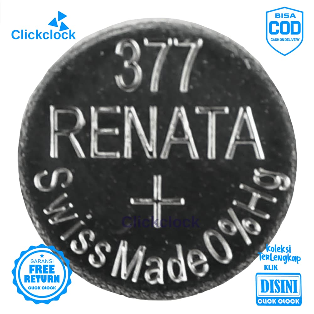 Batu Baterai Arloji Renata 377 /626  Peralatan Rumah Tangga Silver Murah Original