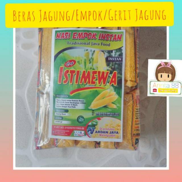 

Beras Jagung Instan,Gerit Jagung,Ampok-Empok Jagung Instan, Jagung asli 1 pack/ball isi 10bungkus